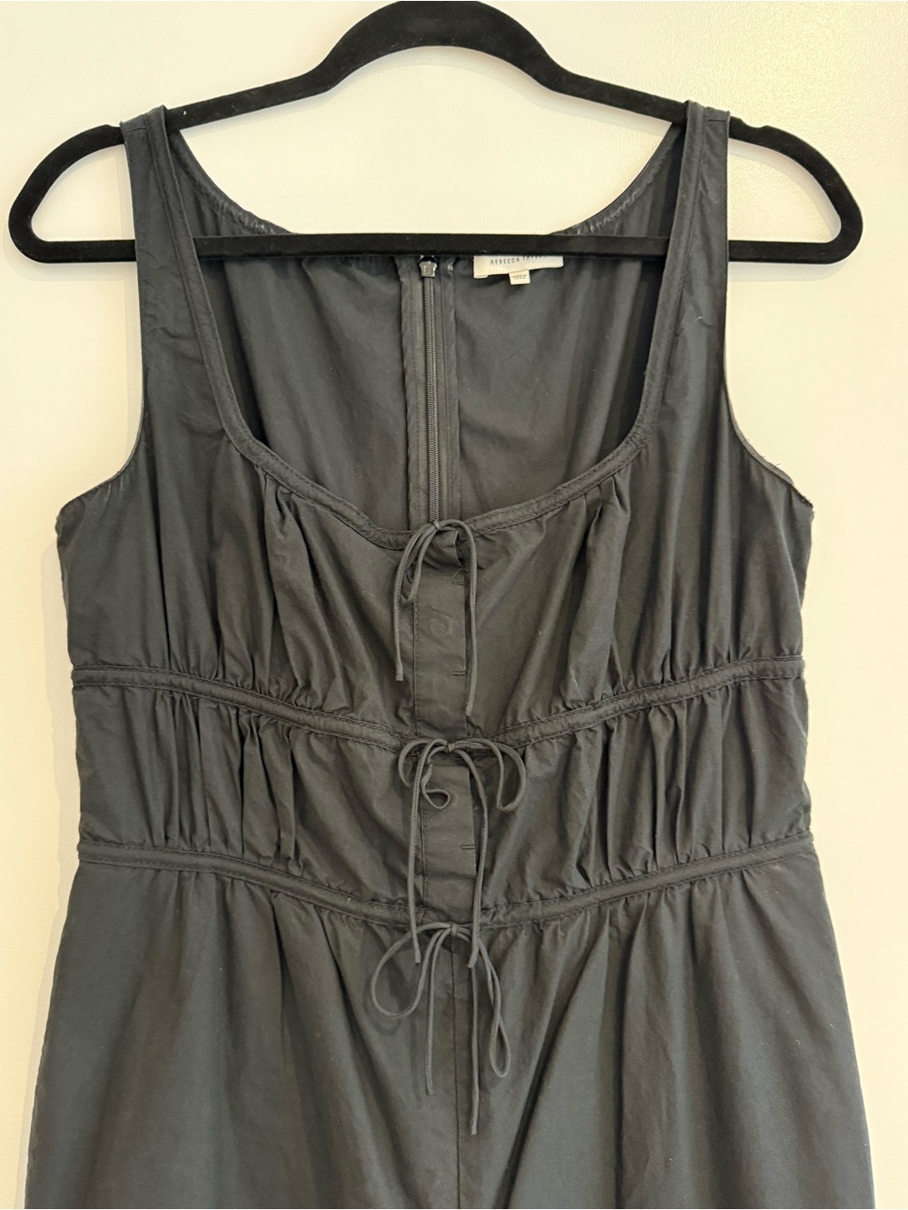 Rebecca Taylor Tie-Front Jumpsuit - Size Med/8